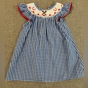 Baseball Smocked Dress - Size 5